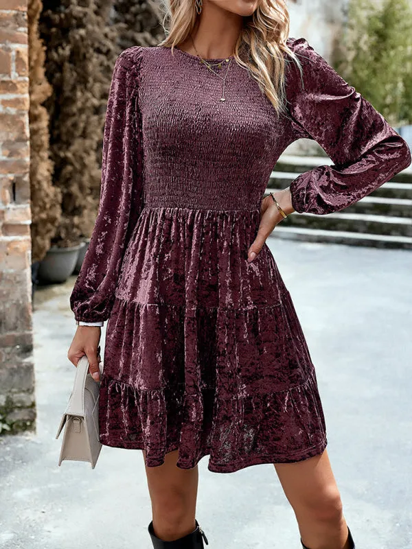 TEEK - Velvety Tiered Dress