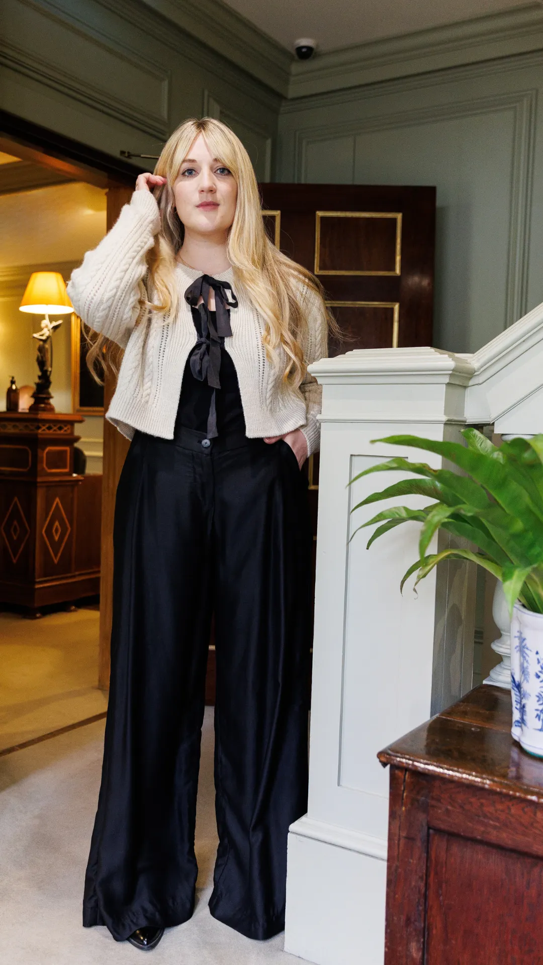 The Addison Trousers in Black by Lora Gene