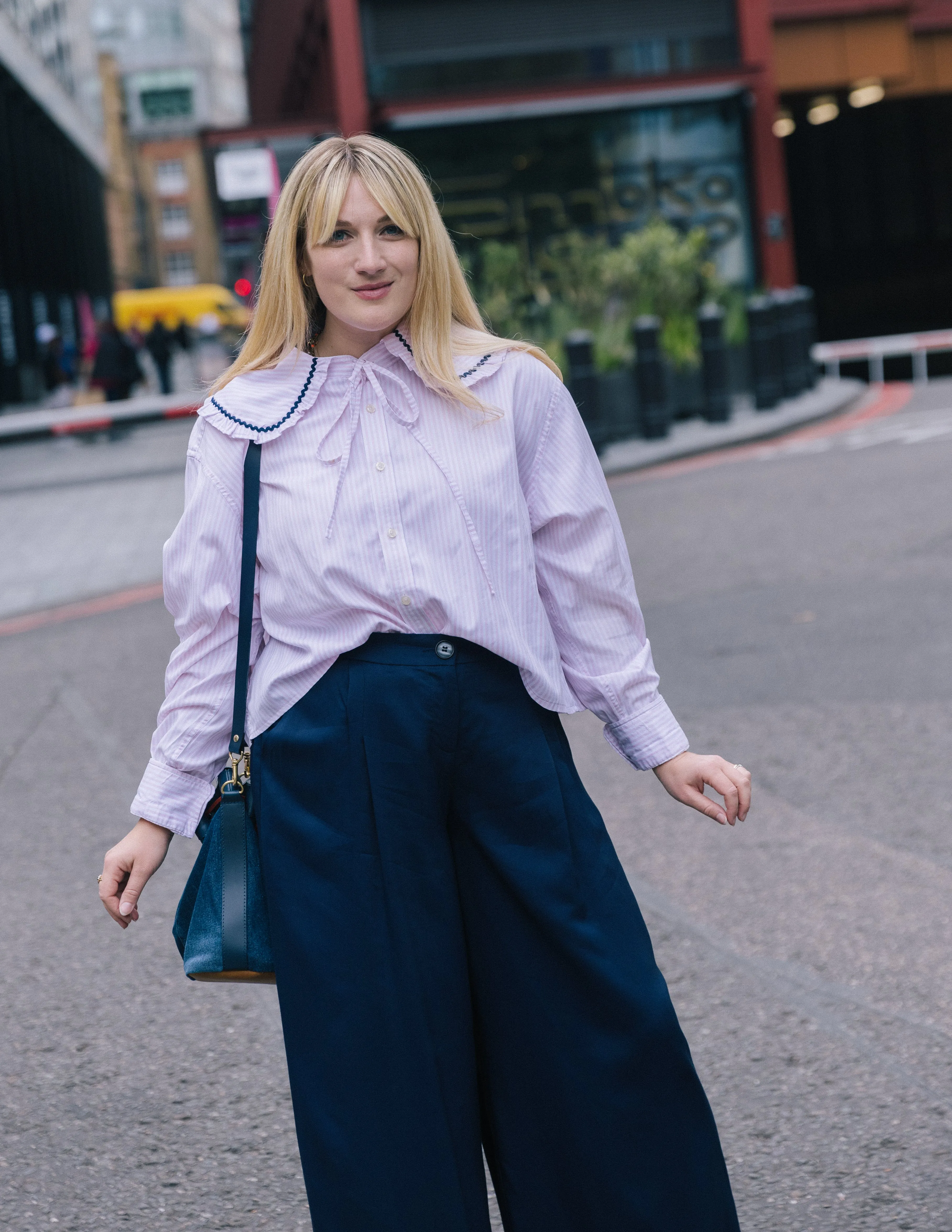 The Addison Trousers in Navy by Lora Gene