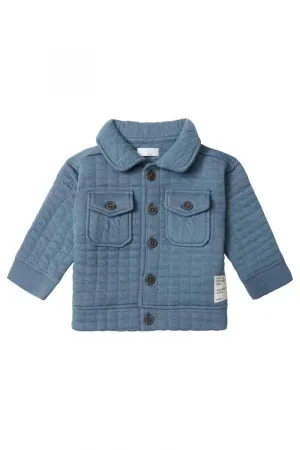 The Bladenboro Quilted Cardigan - Blue Fog - BABY