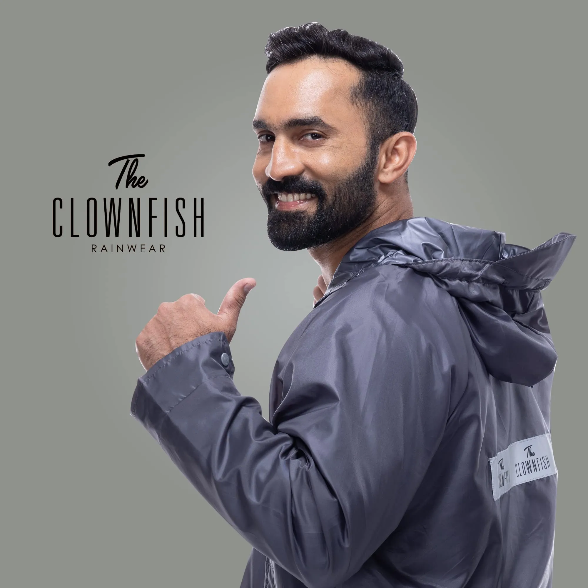 THE CLOWNFISH Monarch Pro Series Men's Waterproof Polyester Double Coating Reversible Raincoat with Hood and Reflector Logo at Back for Night Travelling. Set of Top and Bottom (Black, XXL)