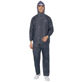 THE CLOWNFISH Viner Pro Series Reversible Waterproof Double Layer Men's Raincoat (Grey, XXL-Size)