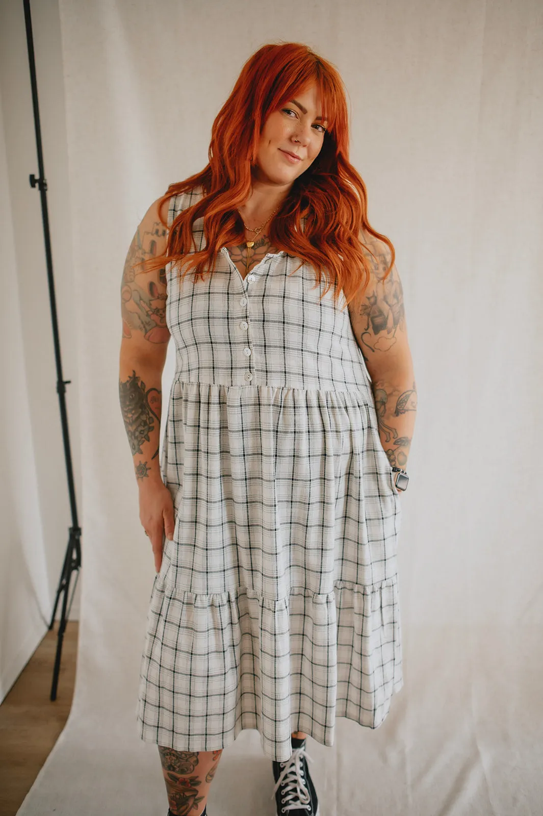 The Miles Plaid Midi Dress by NLT - PLUS