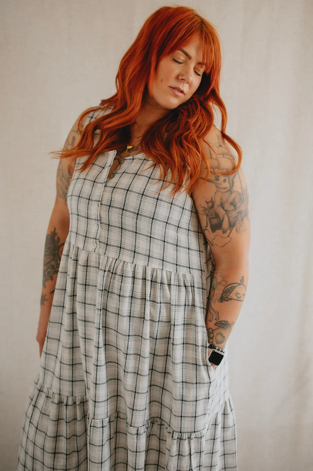 The Miles Plaid Midi Dress by NLT - PLUS