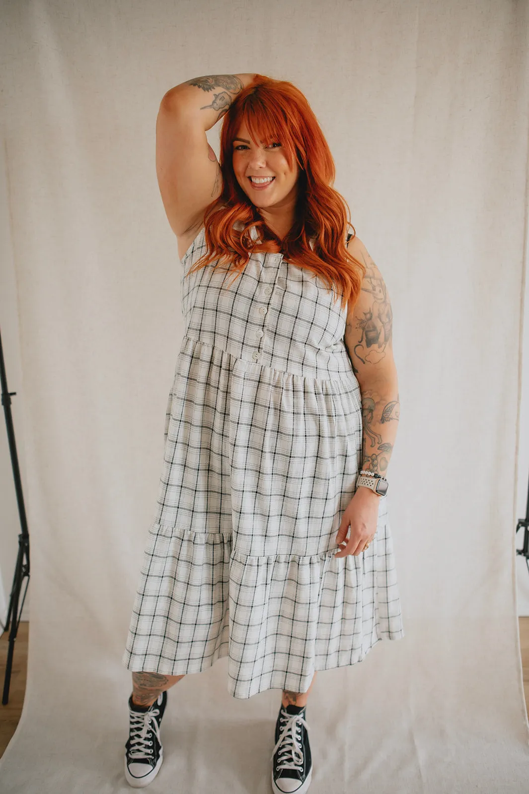 The Miles Plaid Midi Dress by NLT - PLUS