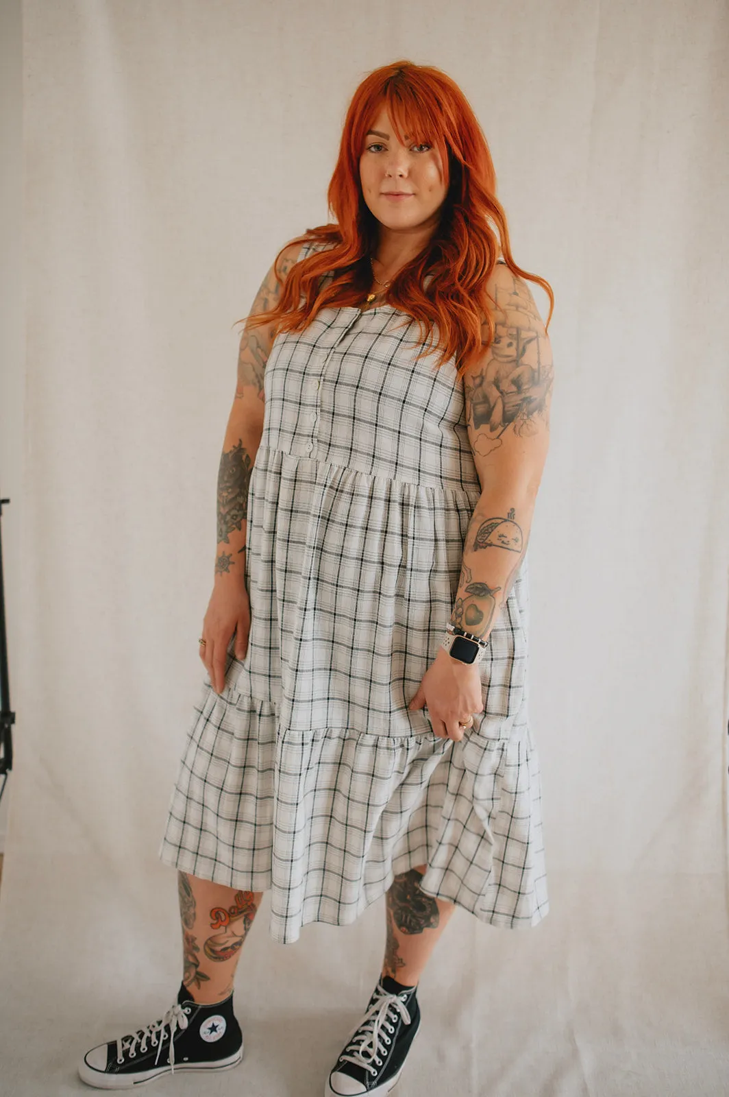 The Miles Plaid Midi Dress by NLT - PLUS