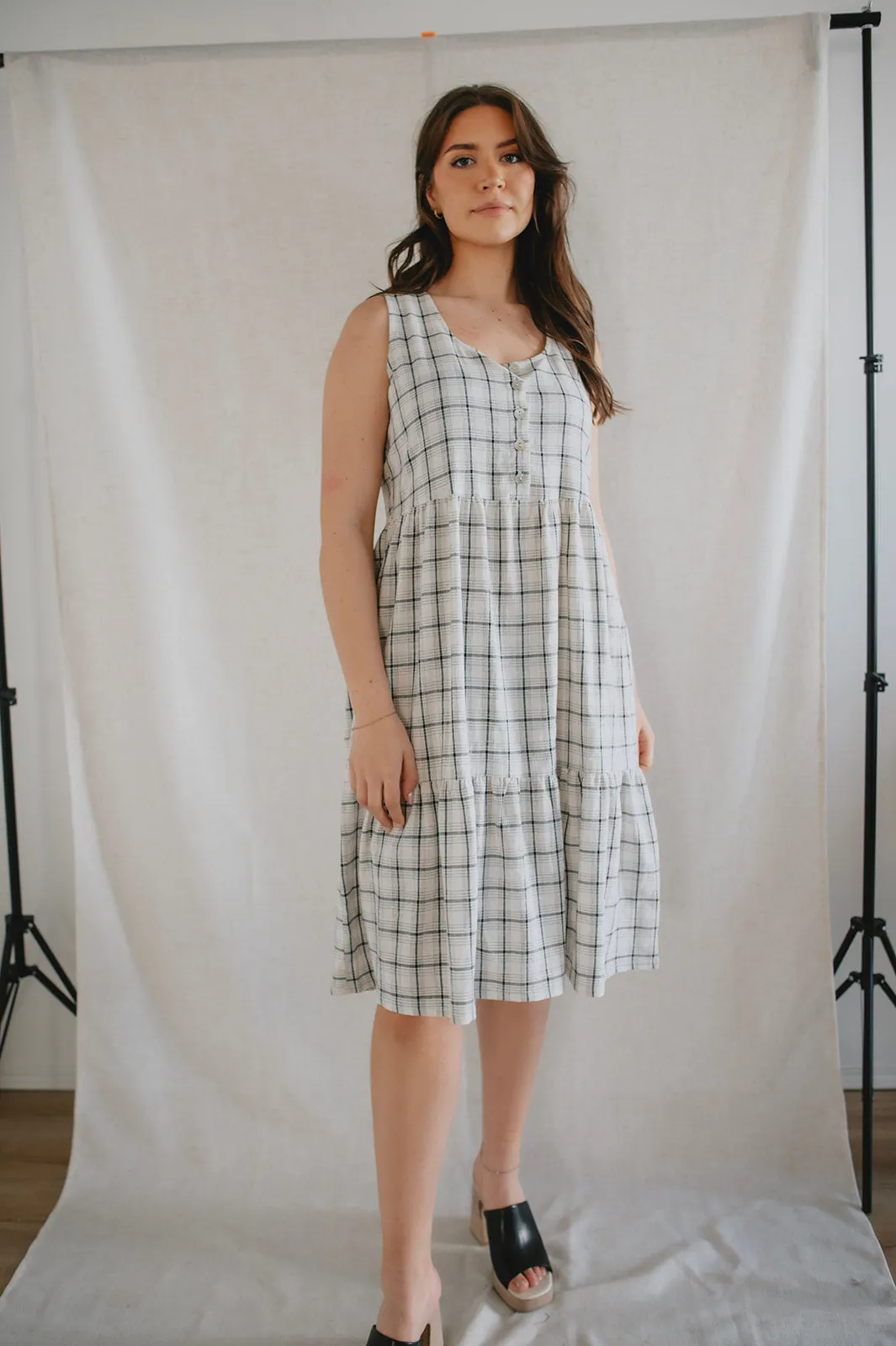 The Miles Plaid Midi Dress by NLT