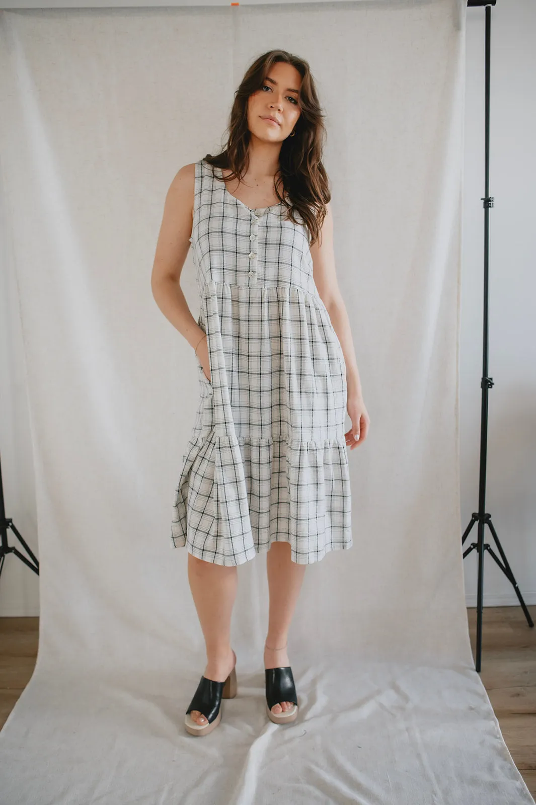 The Miles Plaid Midi Dress by NLT