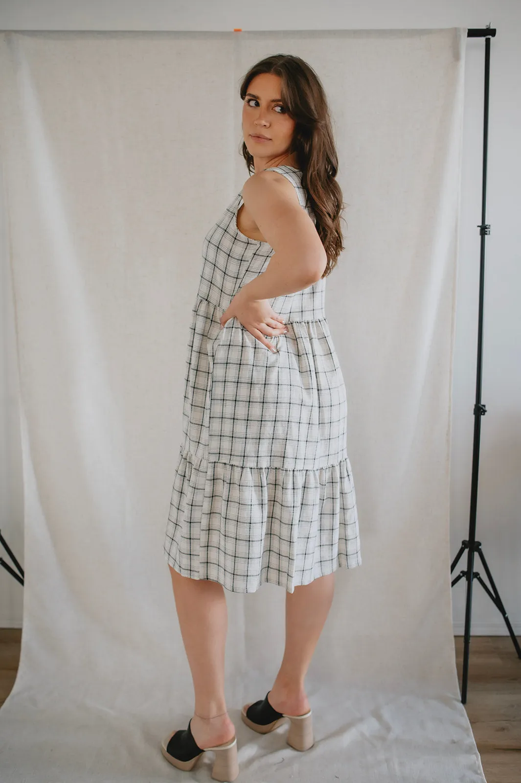 The Miles Plaid Midi Dress by NLT