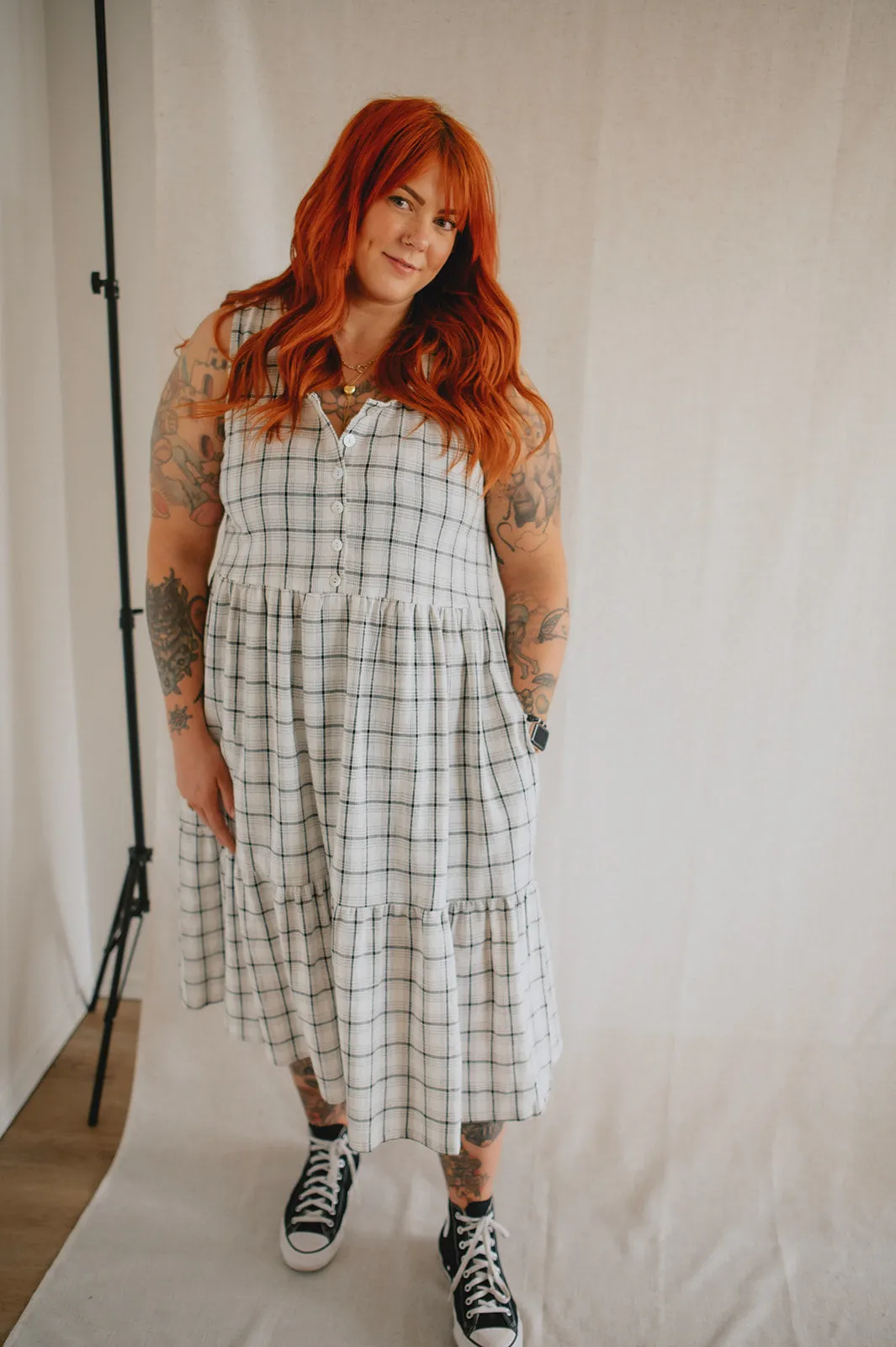 The Miles Plaid Midi Dress by NLT