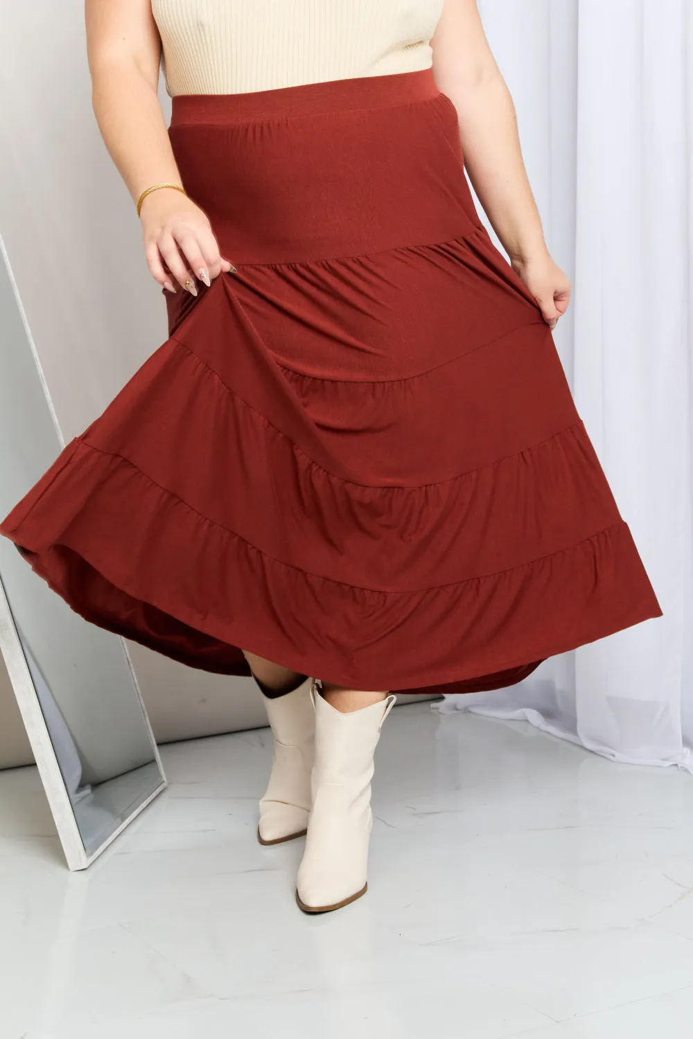 The Wynn Tiered Midi Skirt