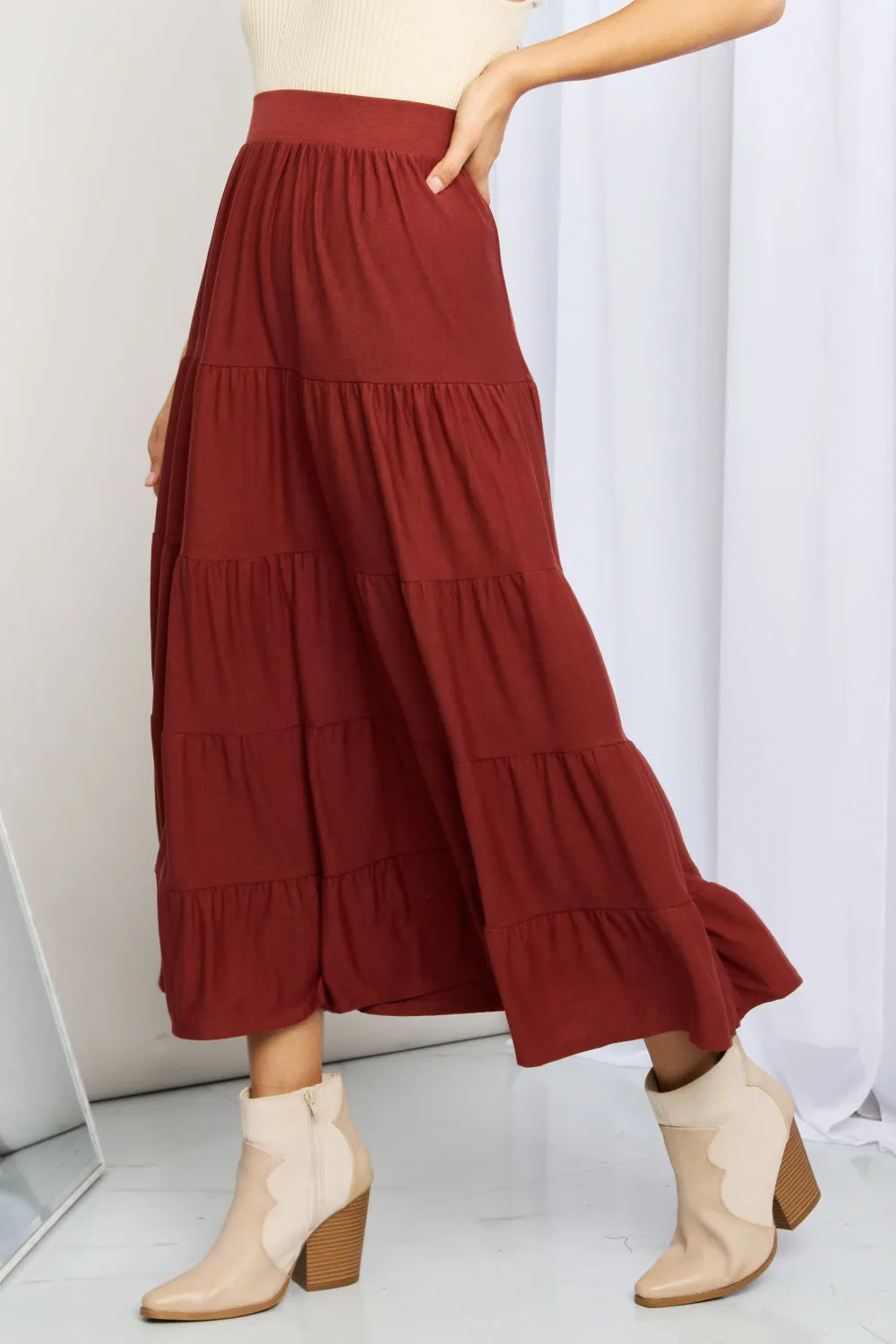 The Wynn Tiered Midi Skirt