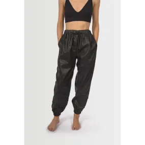 Topshop Women's Zadie Faux Leather Jogger  - Black