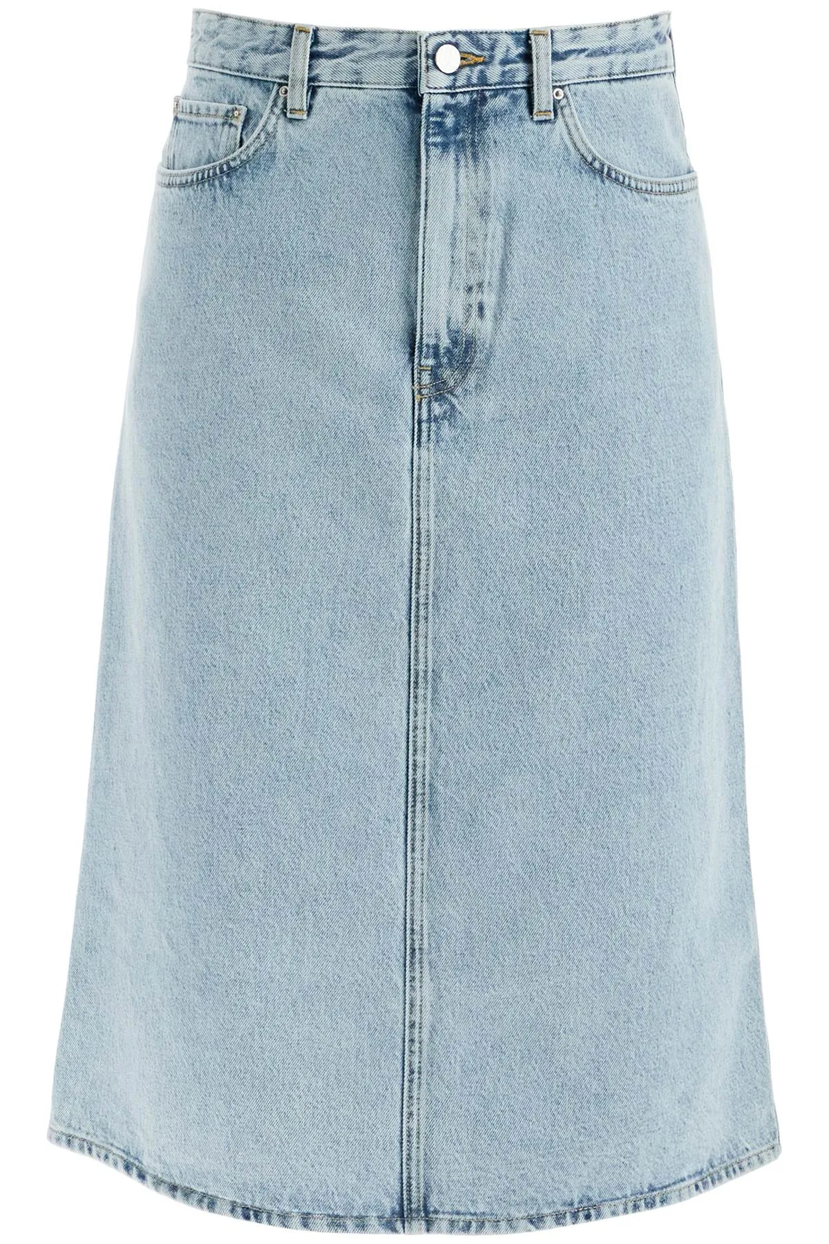 Toteme denim midi skirt in seven