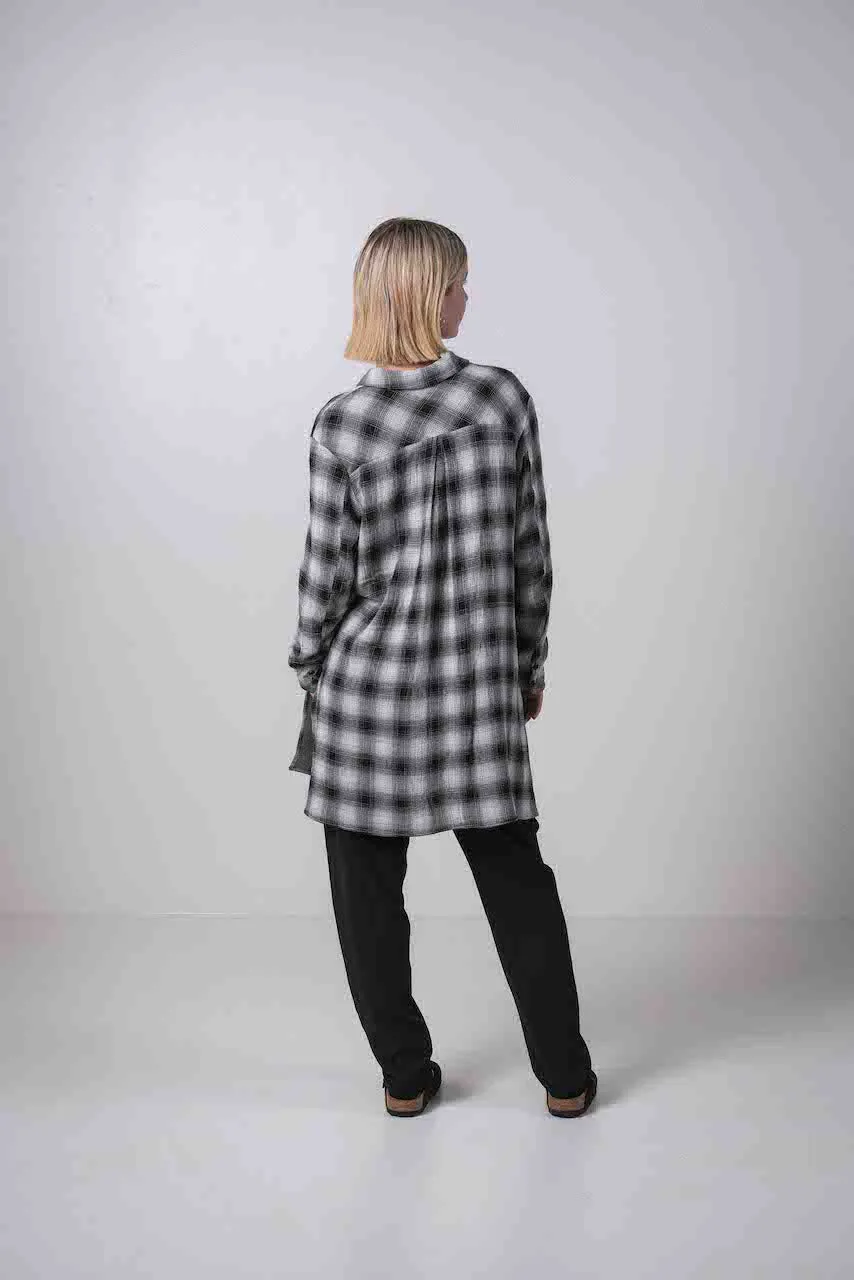 Transit Par Such off White Check Long Shirt