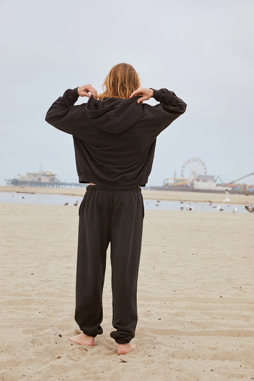 Trash Zip Hoodie - Vintage Black