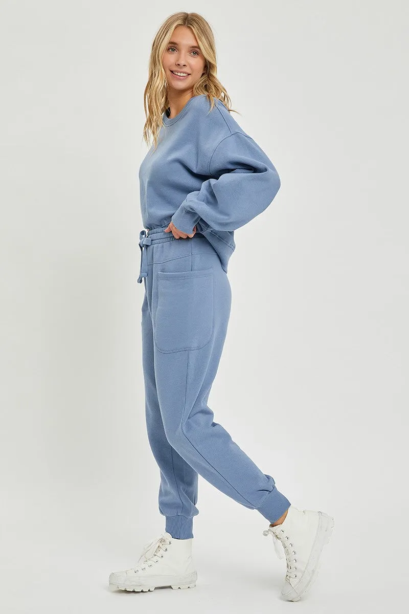 Ultra Soft Blue Relaxed Joggers