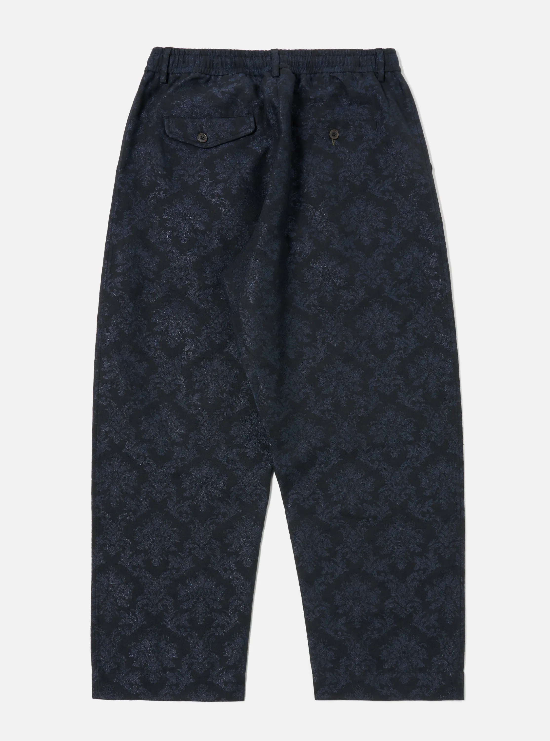 Universal Works Oxford Pant in Black Starry Night Cotton Mix