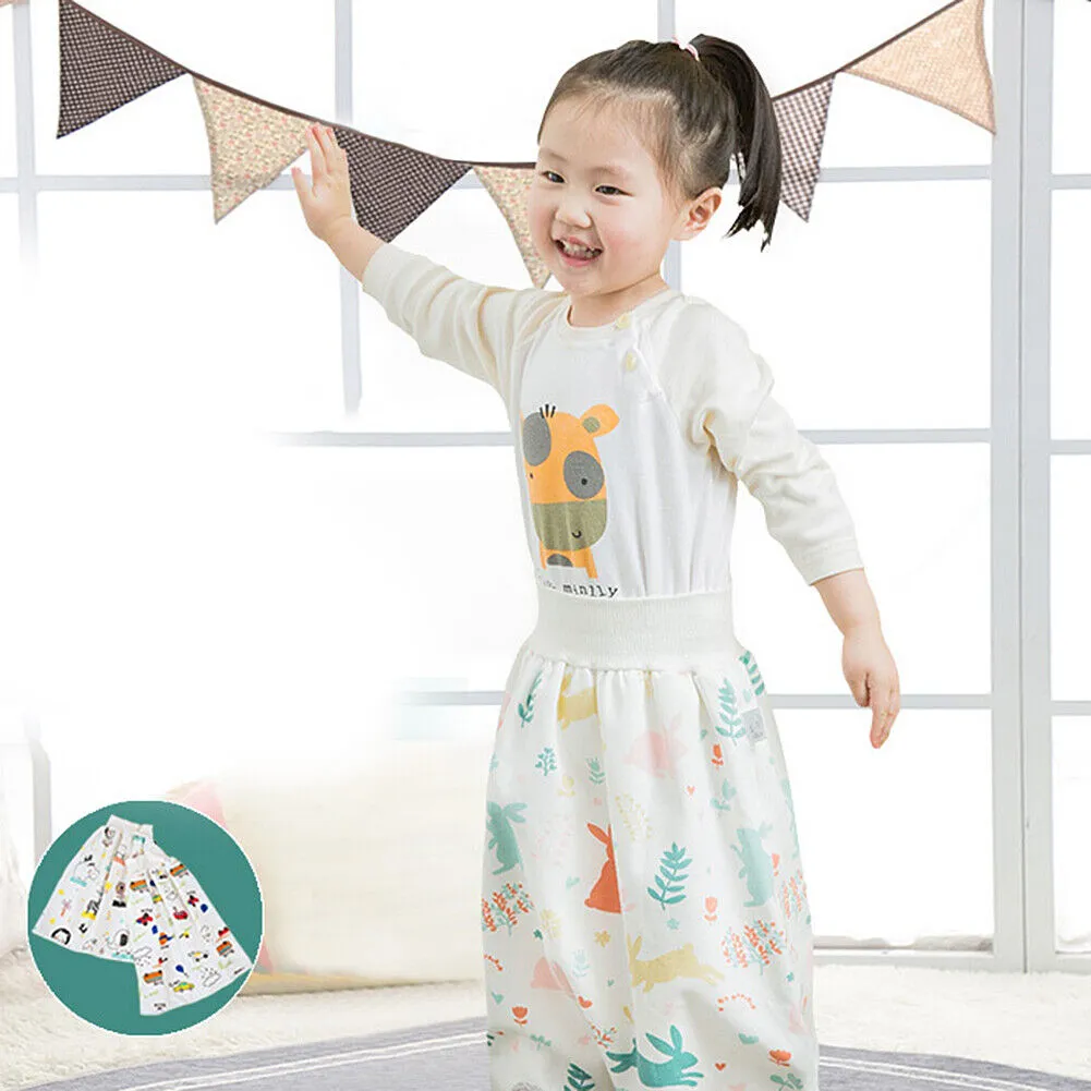 US Waterproof Cotton Training Pants Cloth Diaper Skirts Baby Night Time Sleeping