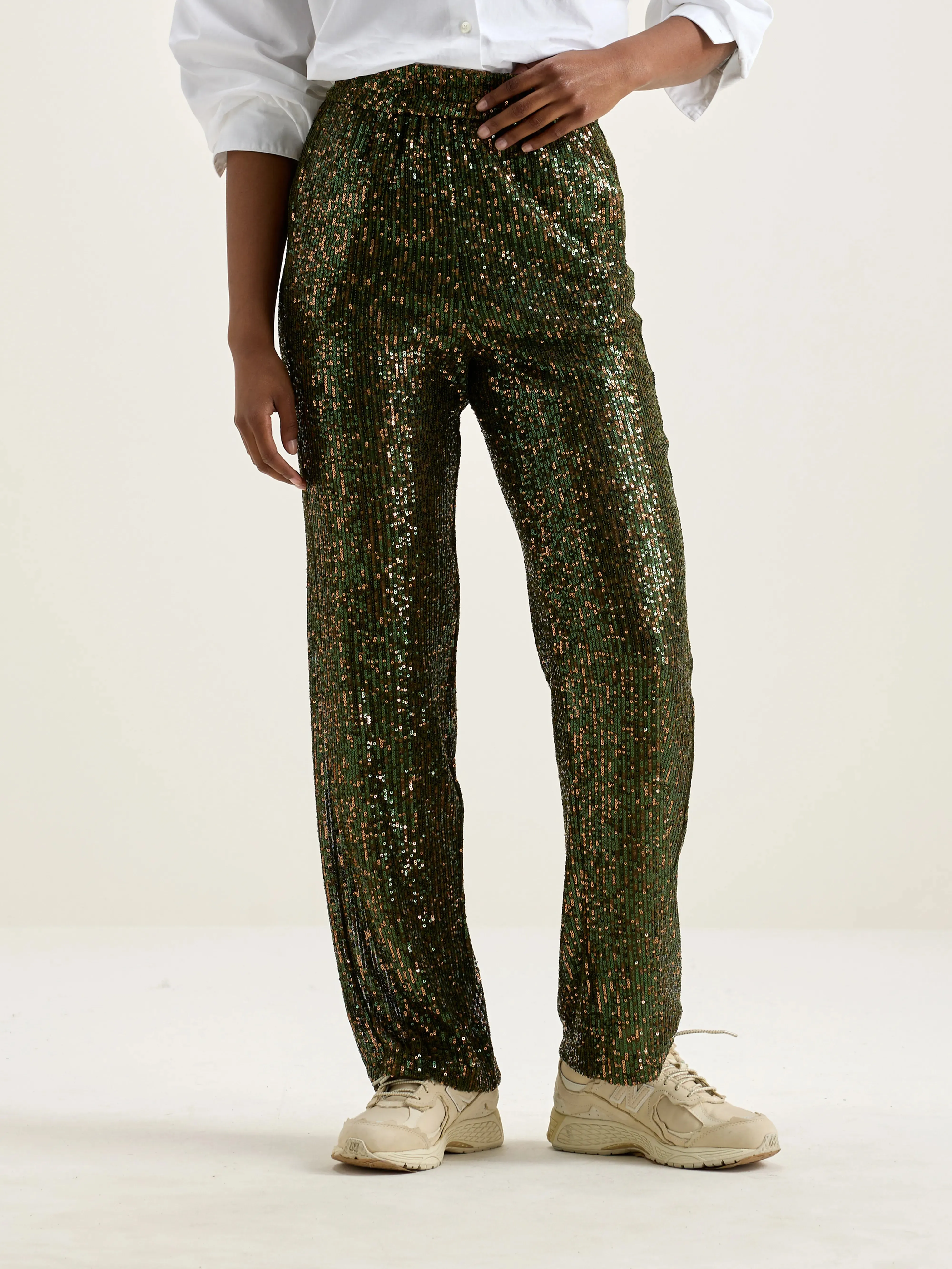 Vanda loose trousers (242 / W / MOSS)