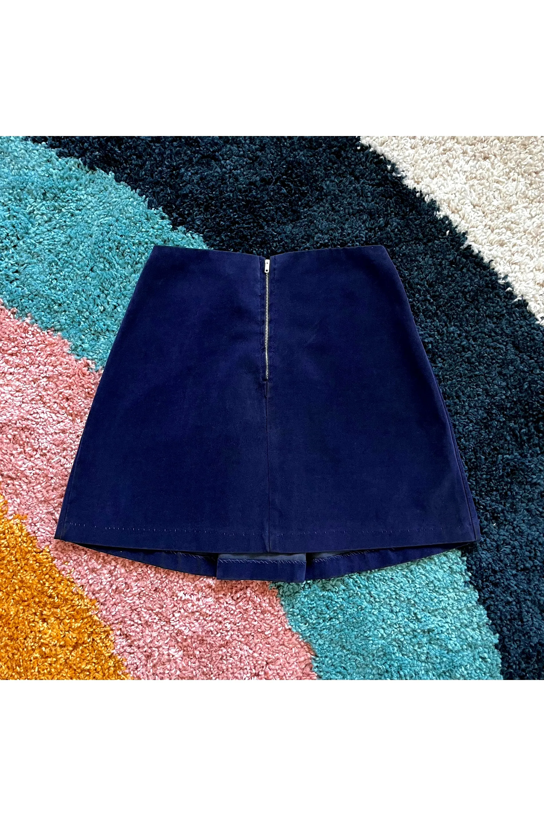 Vintage Mod 60’s-70’s Velvety Faux Suede Skirt - Approx Size XS