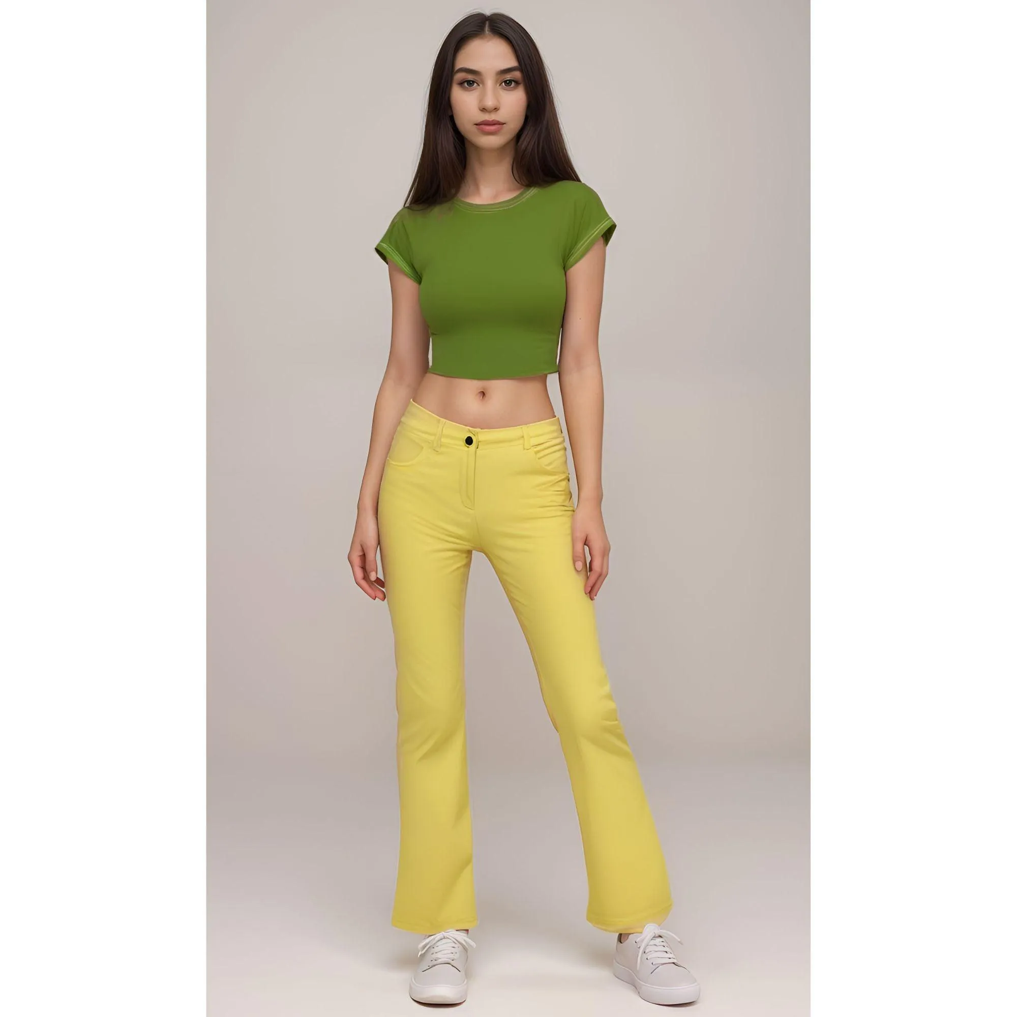 Wanda Yellow Flare Pants