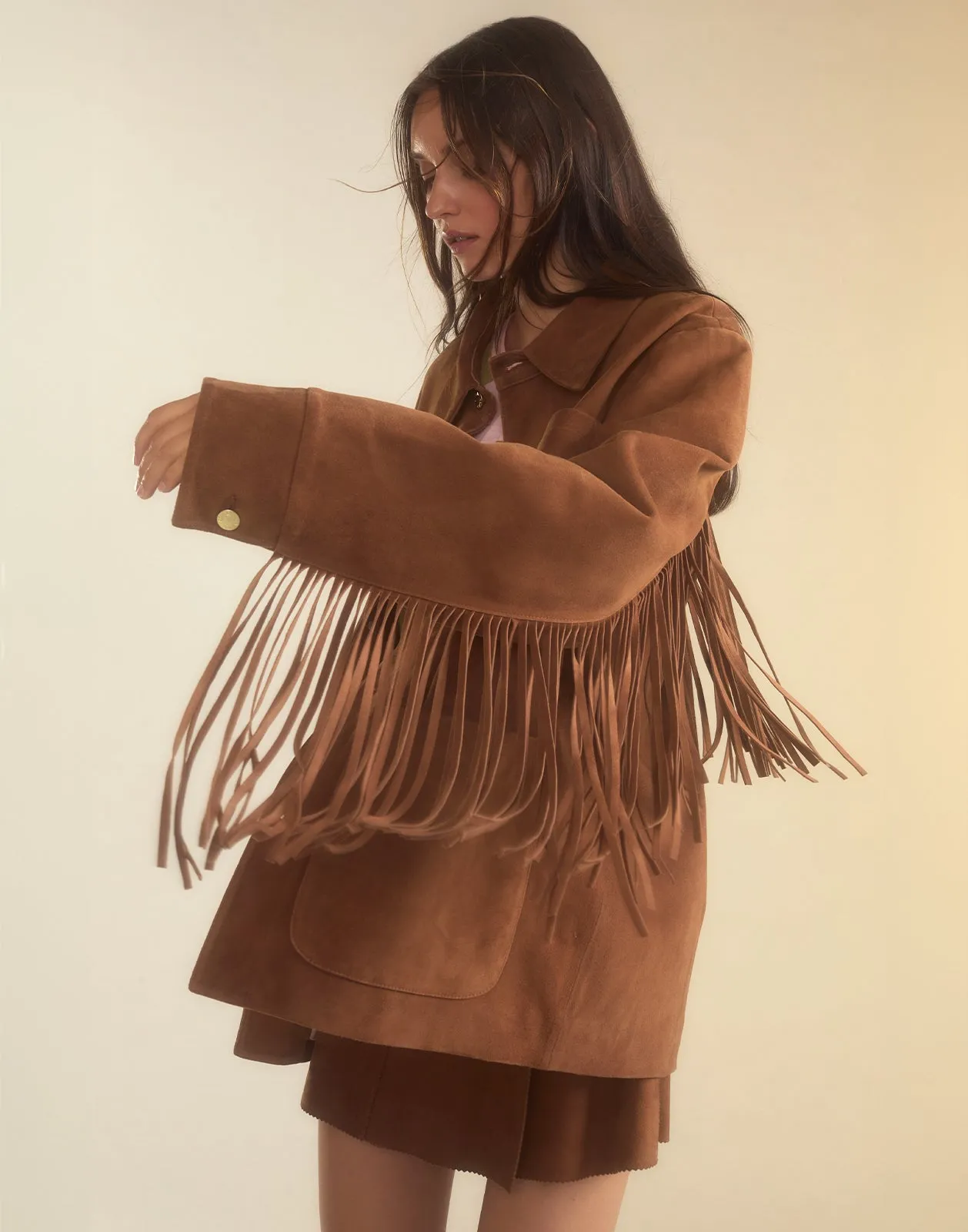 Westward Fringe Suede Jacket