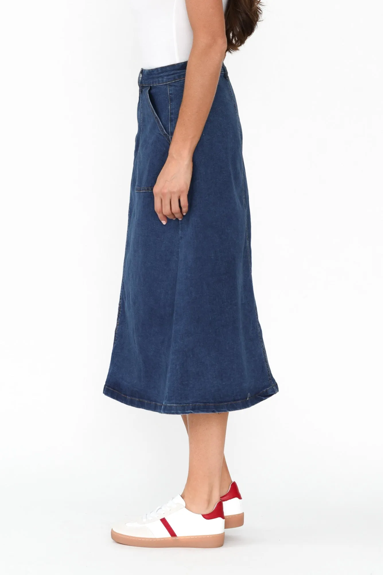 Winslow Blue Denim Midi Skirt