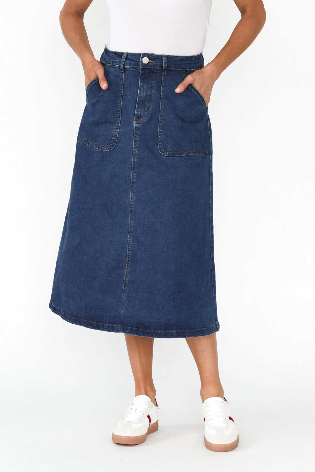 Winslow Blue Denim Midi Skirt