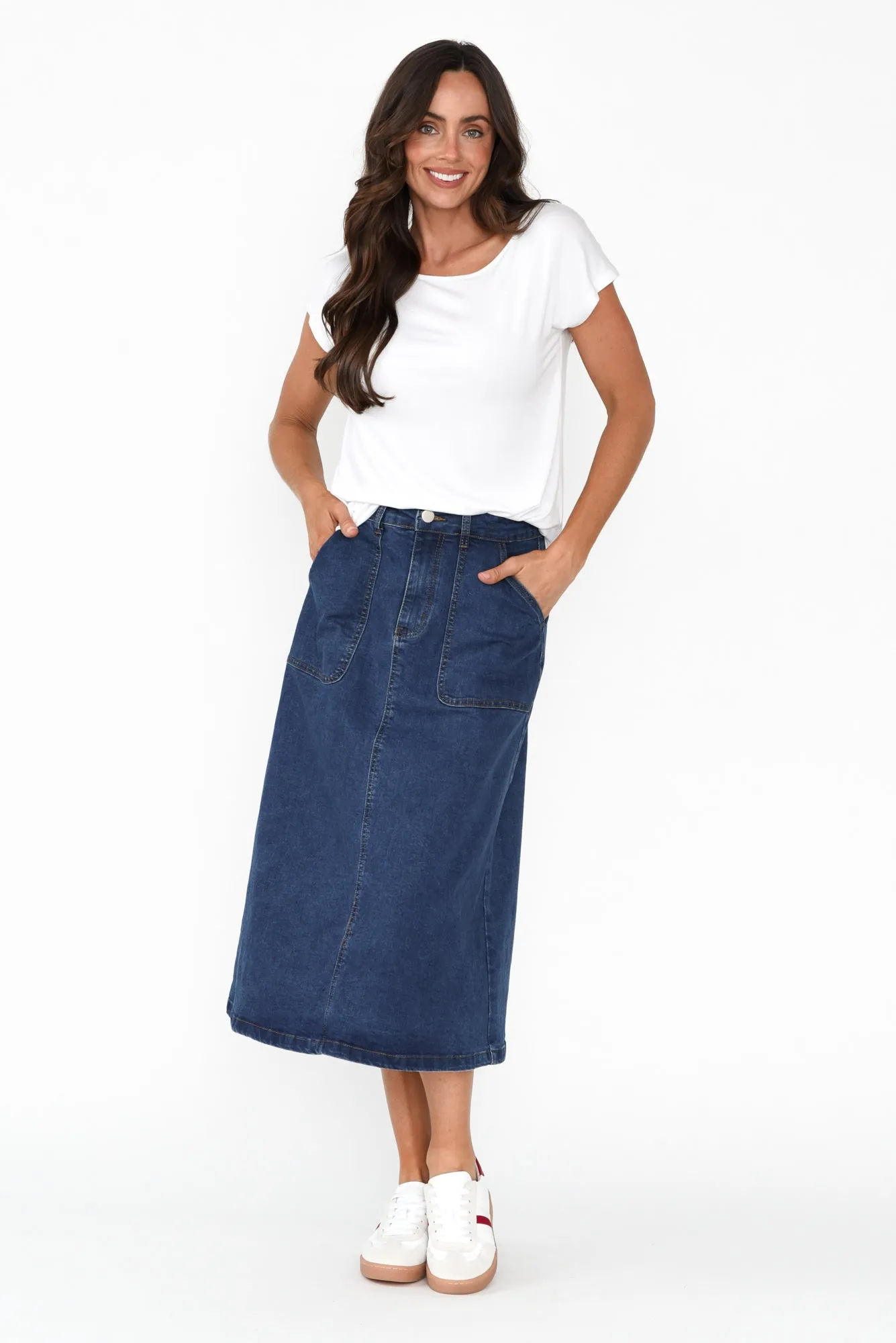 Winslow Blue Denim Midi Skirt