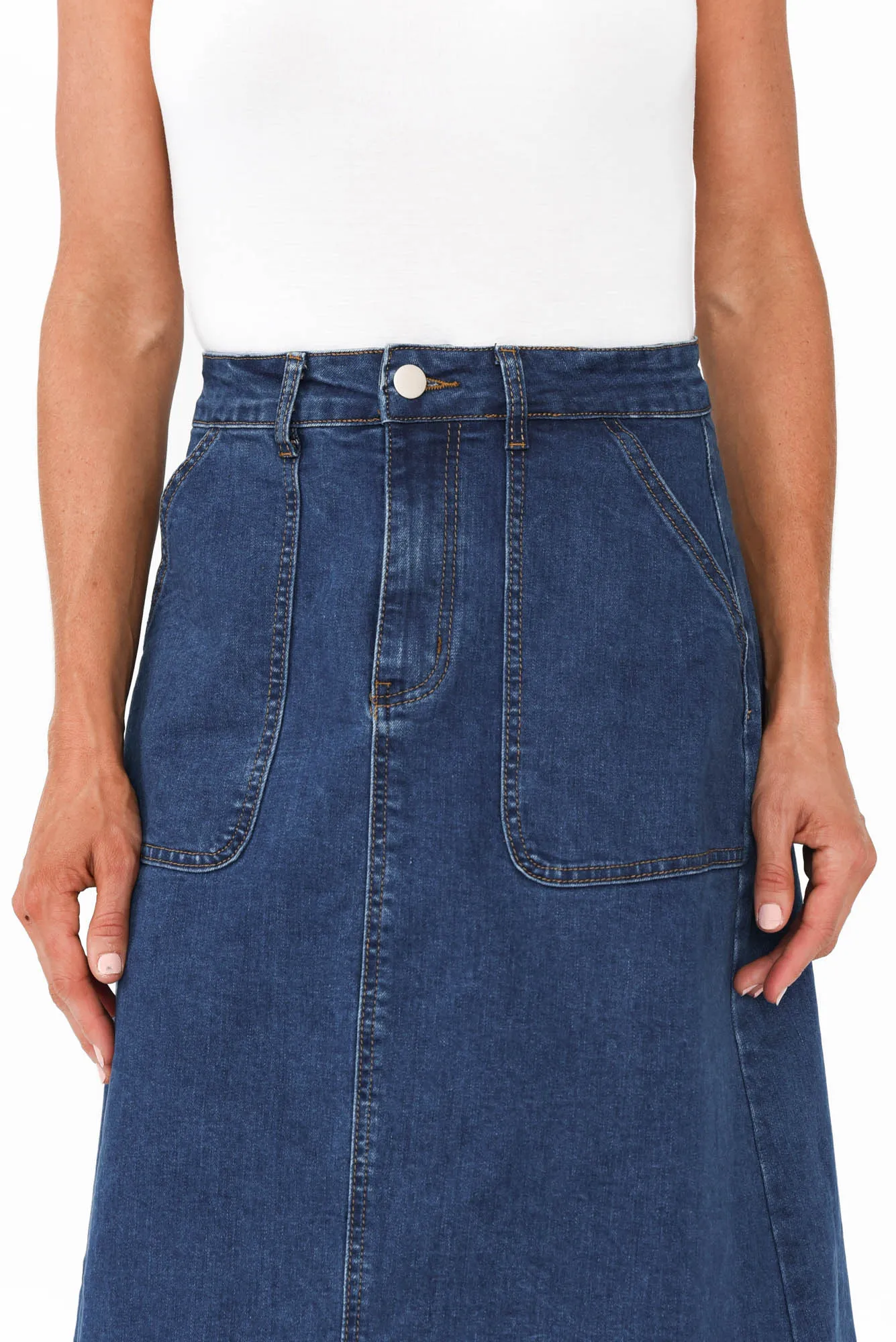 Winslow Blue Denim Midi Skirt