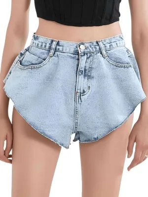 Women's Denim Shorts Skirt