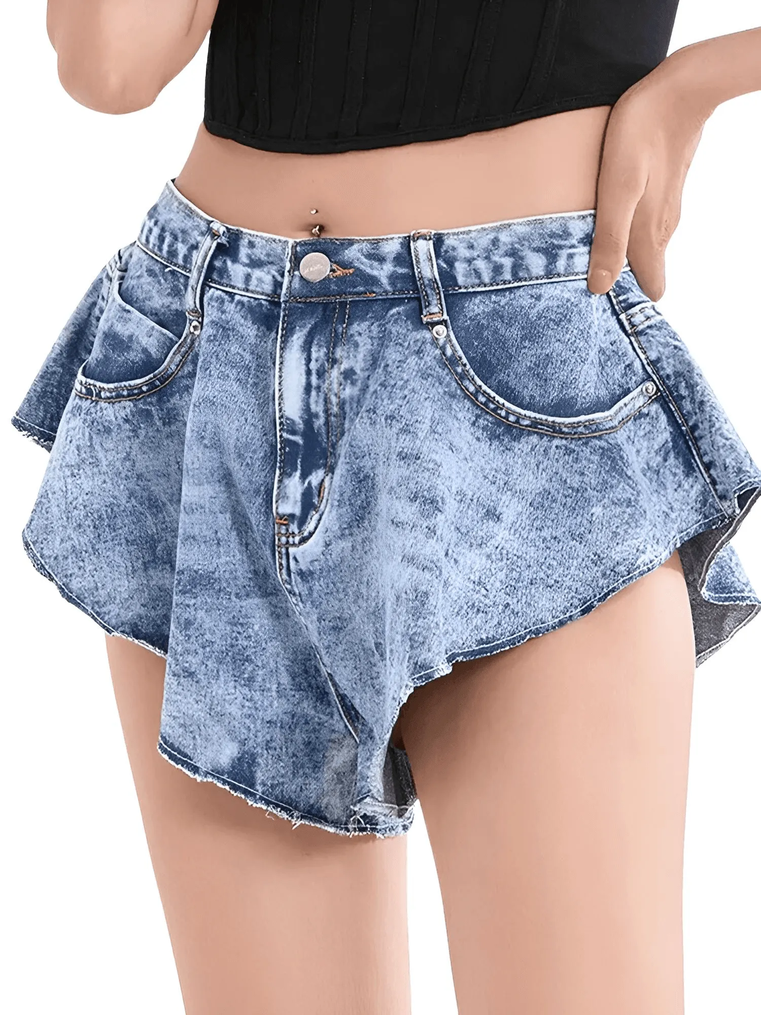 Women's Denim Shorts Skirt