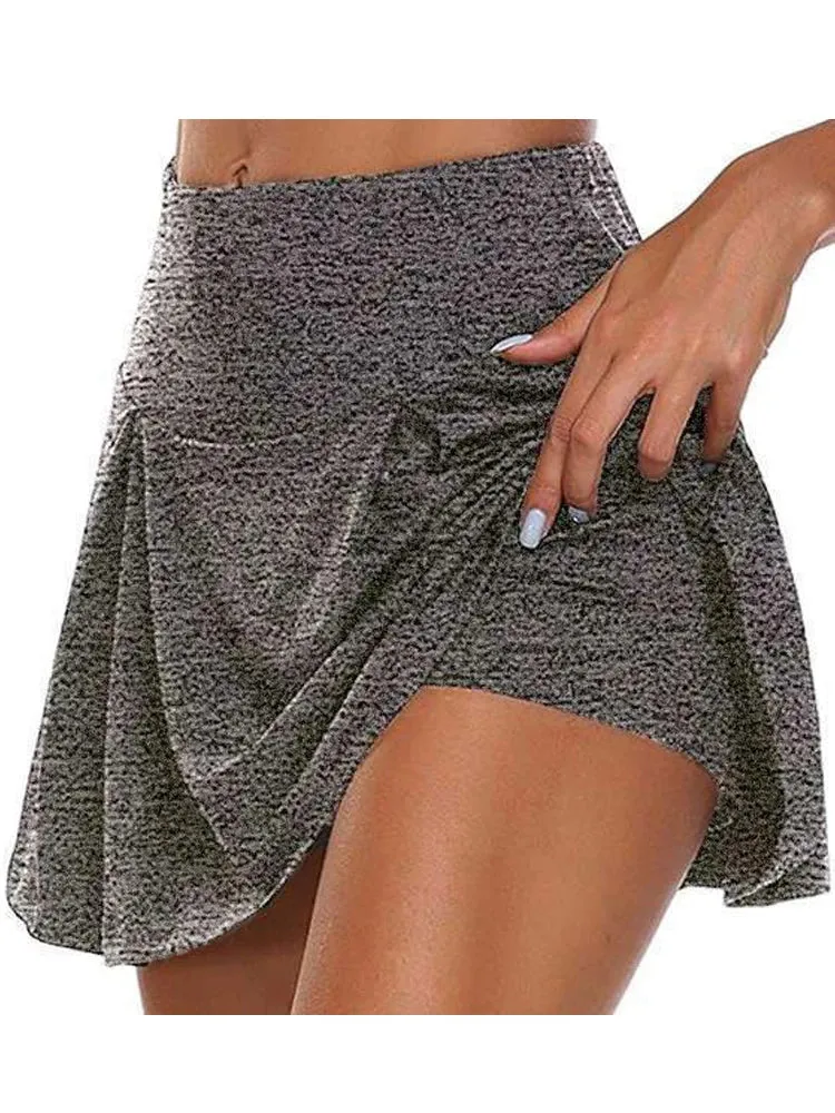 Women’s High Waist Sports Tennis Skirt – Quick-Drying with Lining