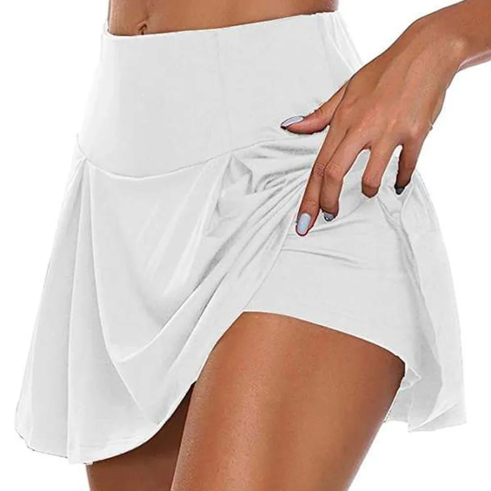 Women’s High Waist Sports Tennis Skirt – Quick-Drying with Lining