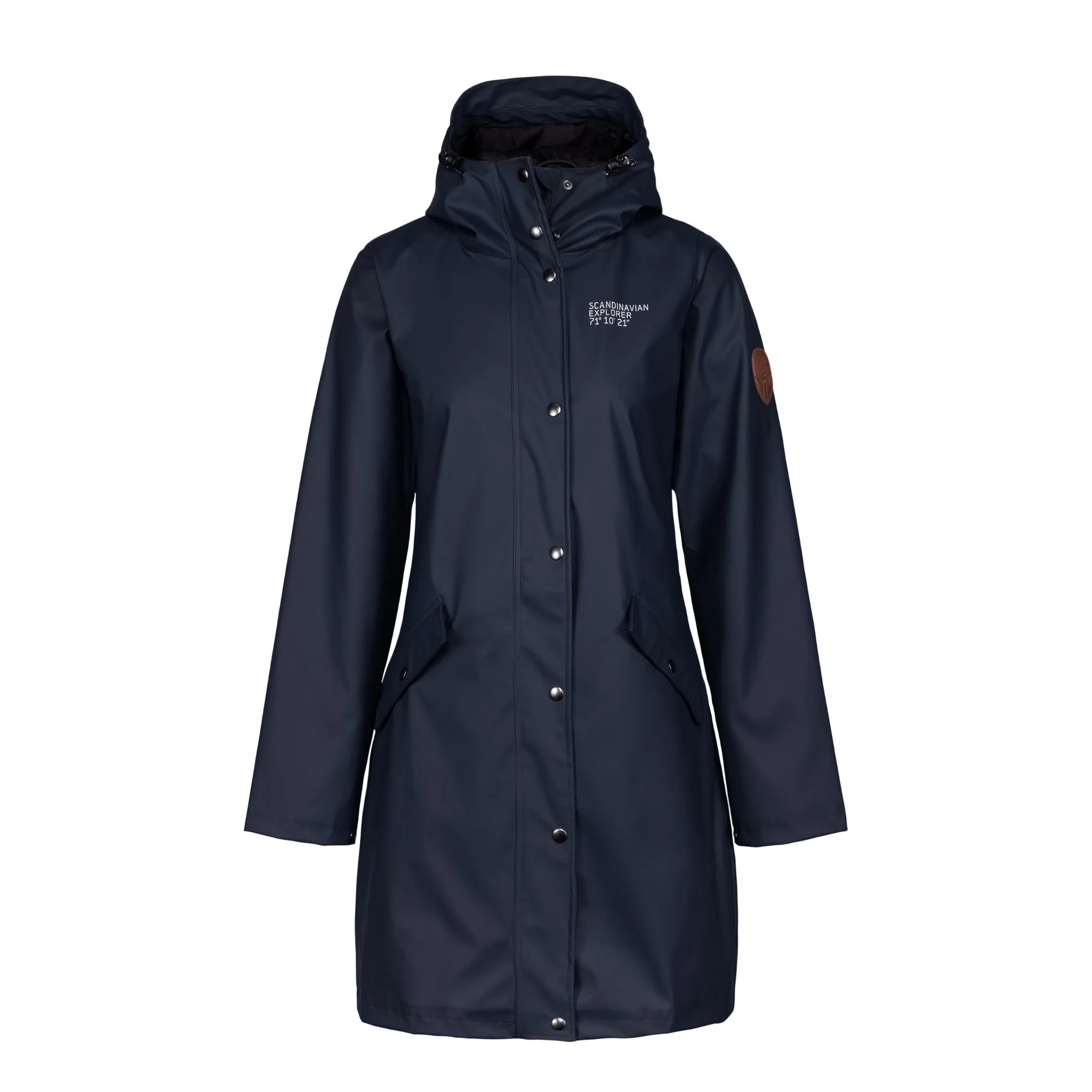 Women's Scandinavian Raincoat - Navy